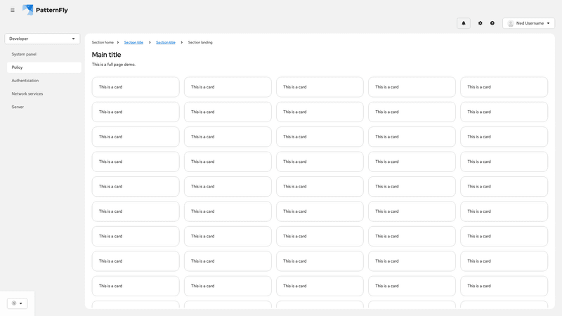 Context selector/perspective switcher in sidebar screenshot