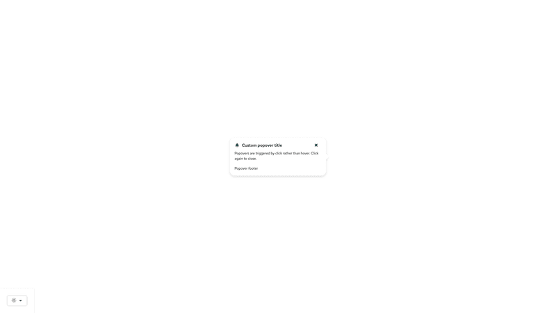 Custom alert popover screenshot