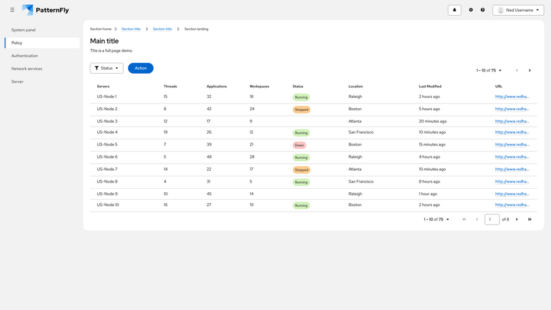 Static bottom pagination on mobile screenshot