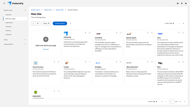 Card view screenshot