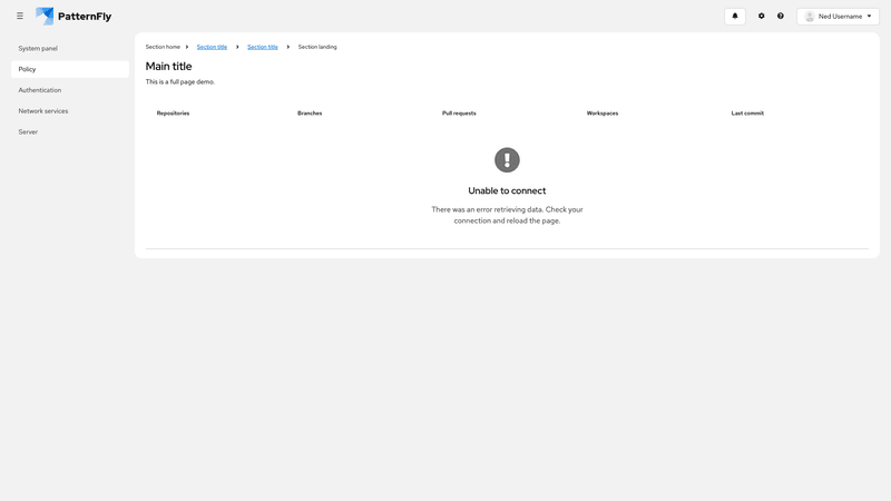 Error screenshot
