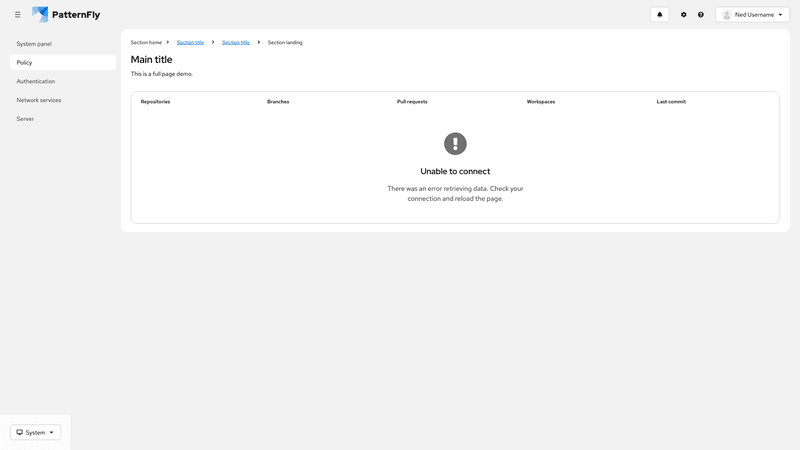 Error screenshot