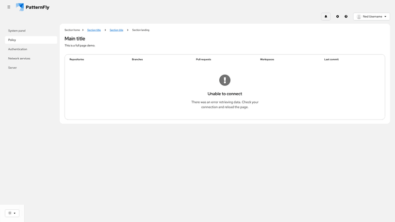 Error screenshot