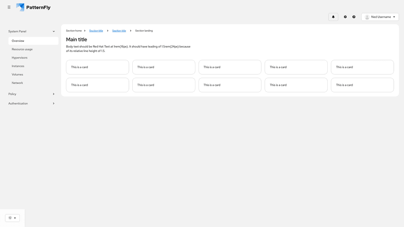 Expandable nav screenshot