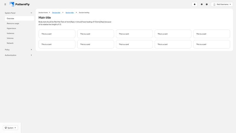 Expandable nav screenshot