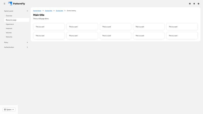 Expandable nav screenshot