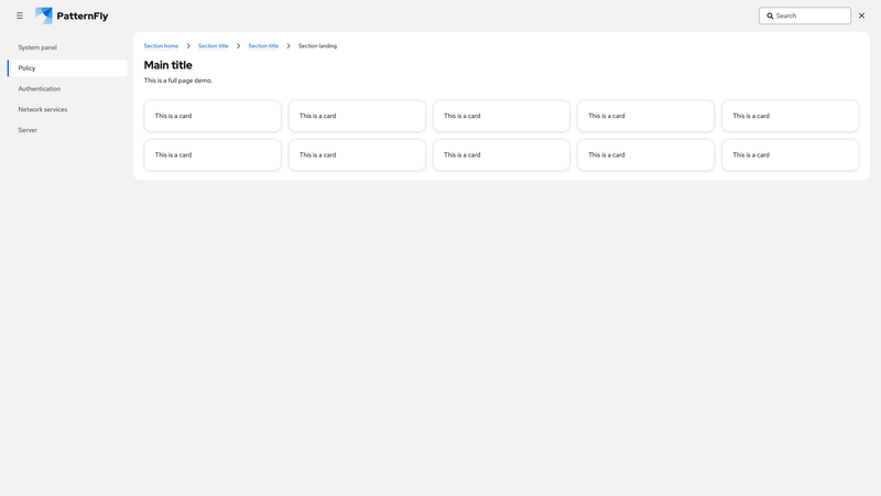 With expandable search, expanded screenshot