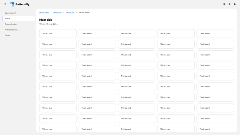 Sticky breadcrumb screenshot