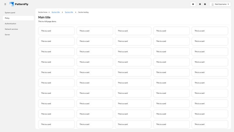 Sticky section group screenshot