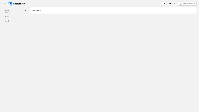 Drilldown nav screenshot