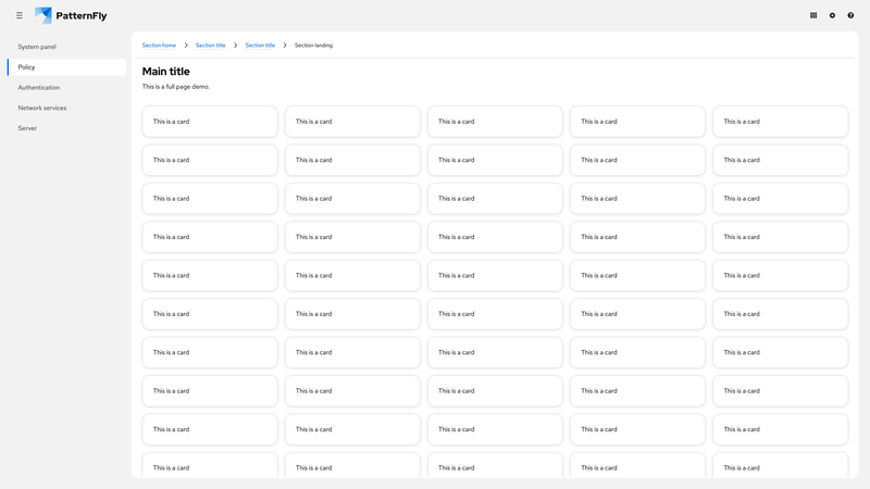 Sticky breadcrumb screenshot