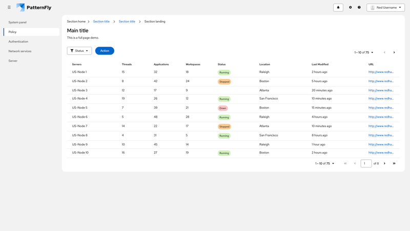 Static bottom pagination on mobile screenshot