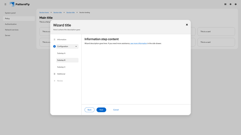 With drawer and informational step screenshot