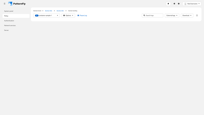 Console log viewer toolbar demo screenshot