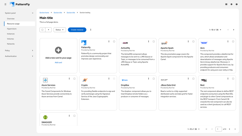 Card view screenshot