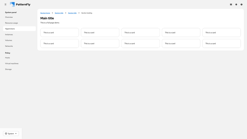 Grouped nav screenshot