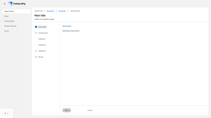 In page, with drawer screenshot