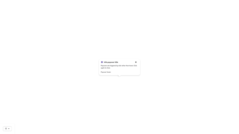 Info alert popover screenshot