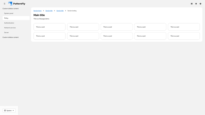 Multiple sidebar body elements screenshot