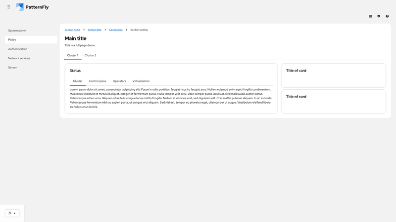 Nested tabs screenshot