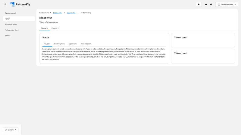 Nested tabs screenshot