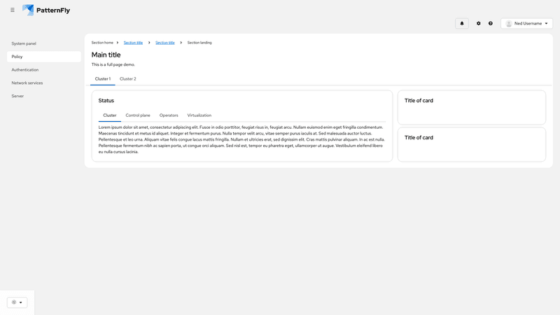 Nested tabs screenshot