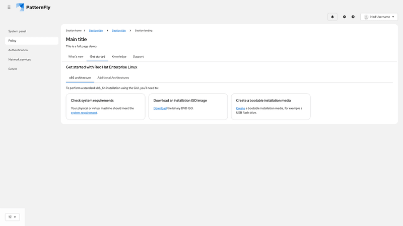 Nested, unindented tabs screenshot