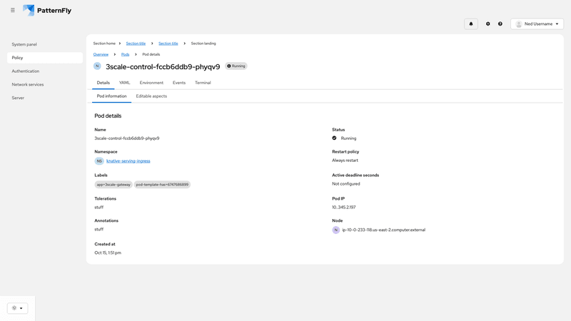 Open tabs with secondary tabs screenshot