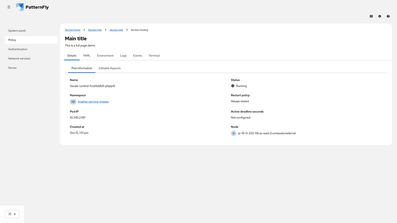 Open tabs with secondary tabs screenshot