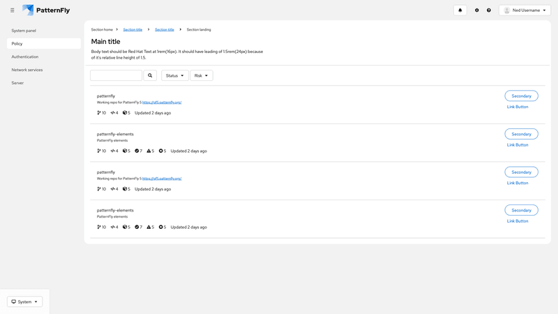 Primary-detail content padding screenshot