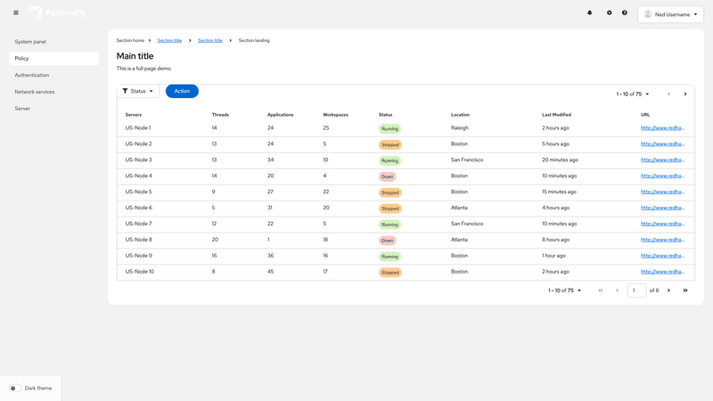 Static bottom pagination on mobile screenshot