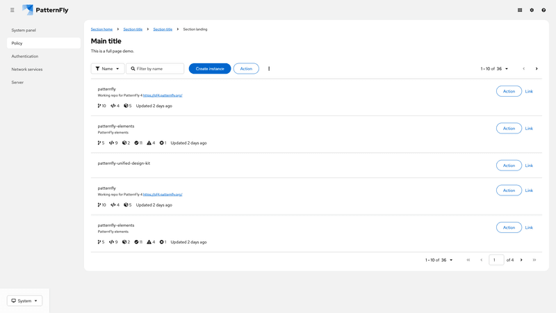 Static bottom pagination screenshot