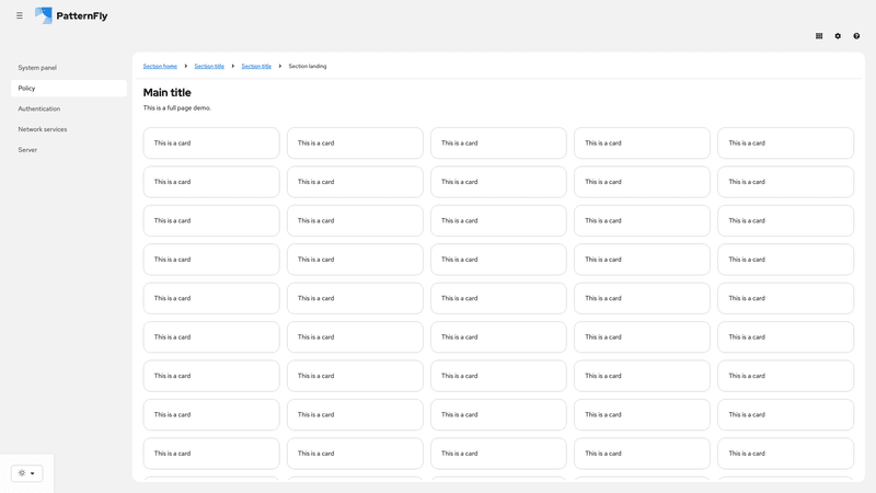 Sticky breadcrumb on medium screenshot