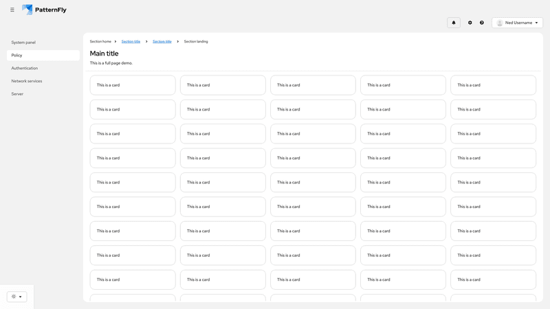 Sticky section group screenshot