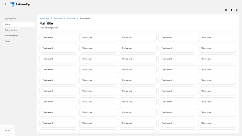 Sticky section group screenshot