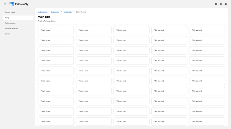 Sticky section group screenshot