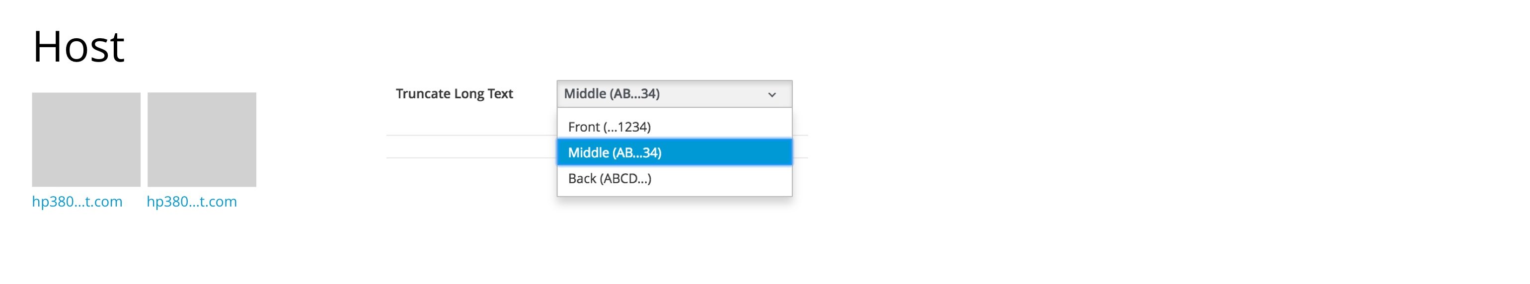 image showing user selected truncation options