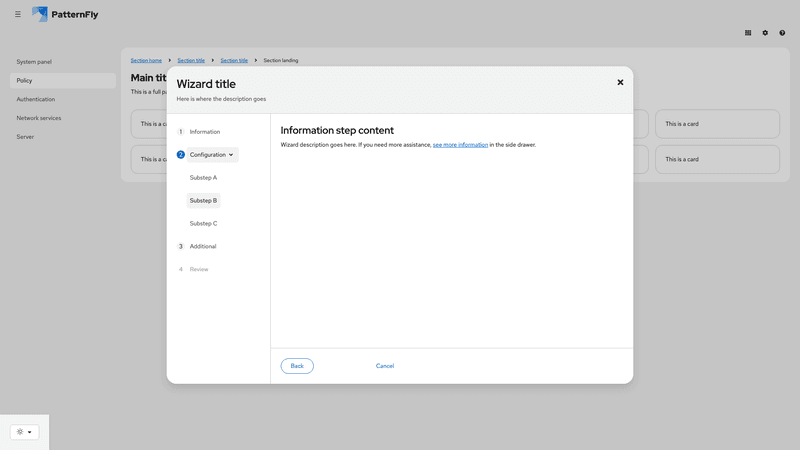 With drawer and informational step screenshot