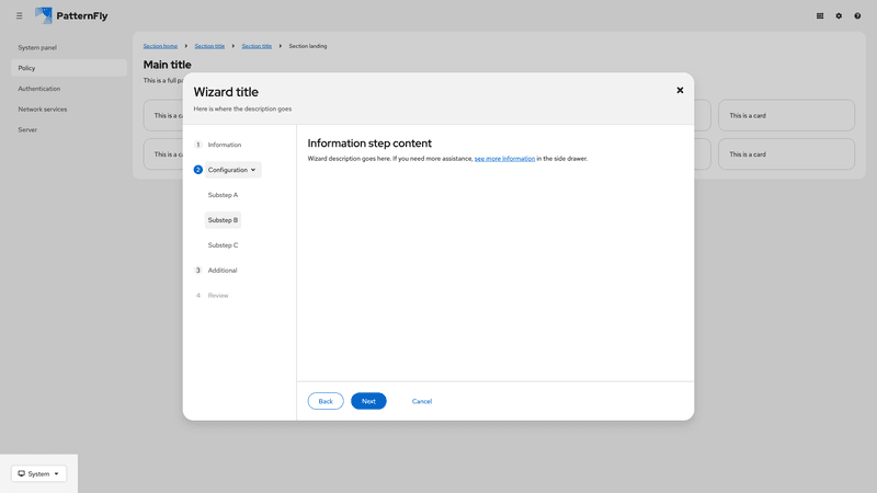 With drawer and informational step screenshot